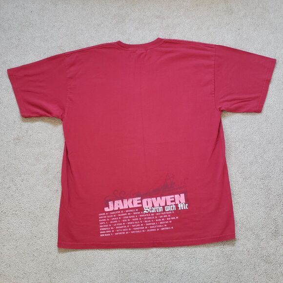 VTG Jake Owen Startin With Me Sz XL Mens Double Side Tour T-Shirt Concert Merch - Picture 4 of 7